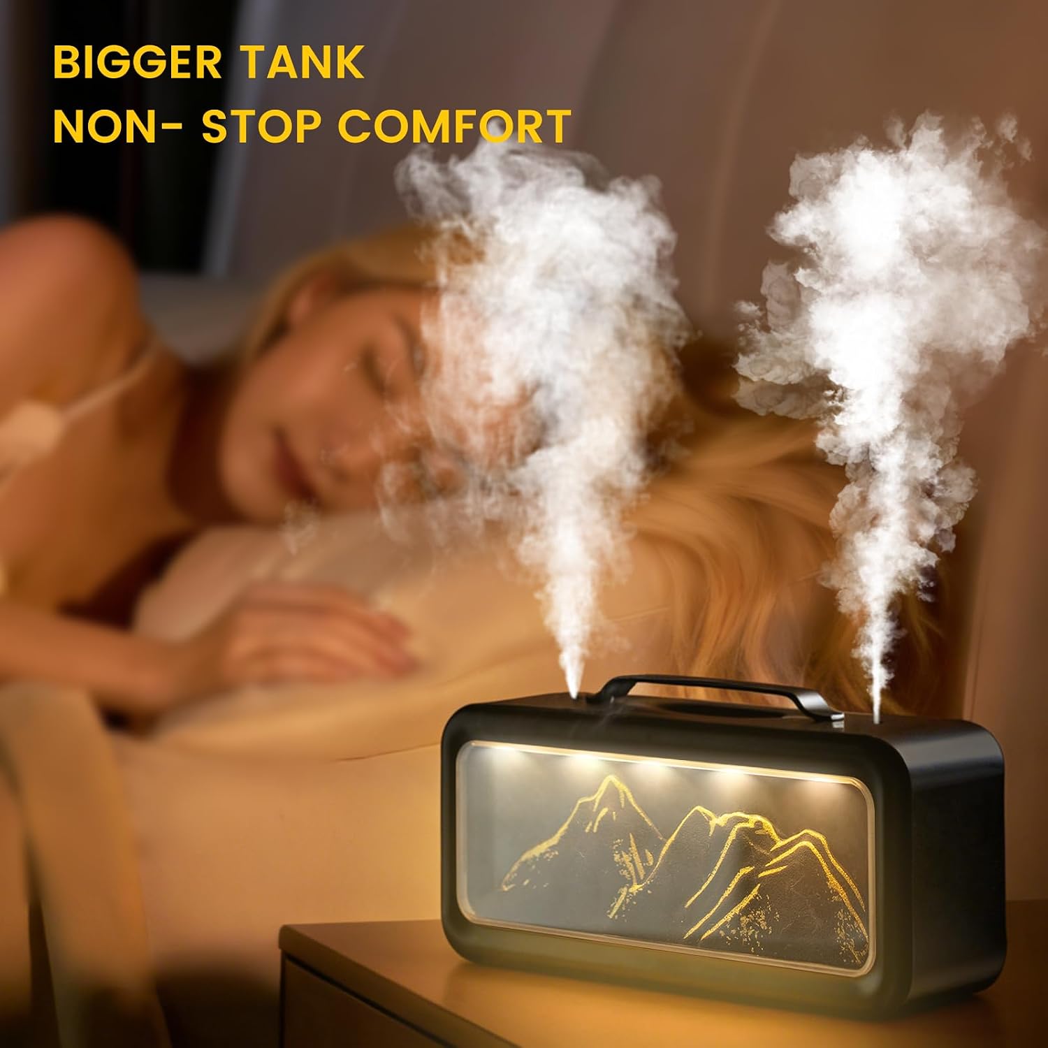 Baby Nursery Humidifier - 2026年新アップグレード小型加湿器、寝室用、600mlクールミストトップフィル加湿器、ベビーベッドルーム用、超静音23dB