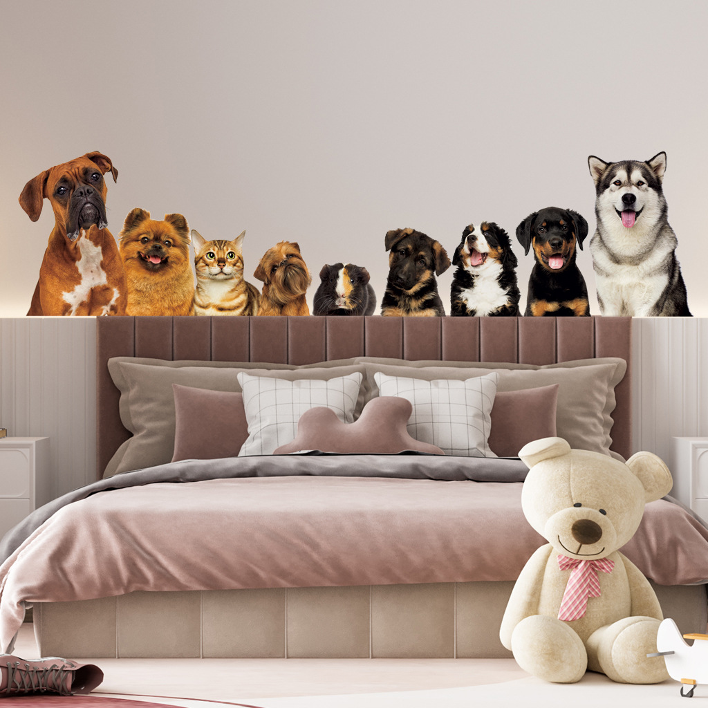 Baby Nursery Wall Decals - かわいい猫と犬のウォールステッカー,家の装飾,壁紙,楽しい,背景,c30,#9