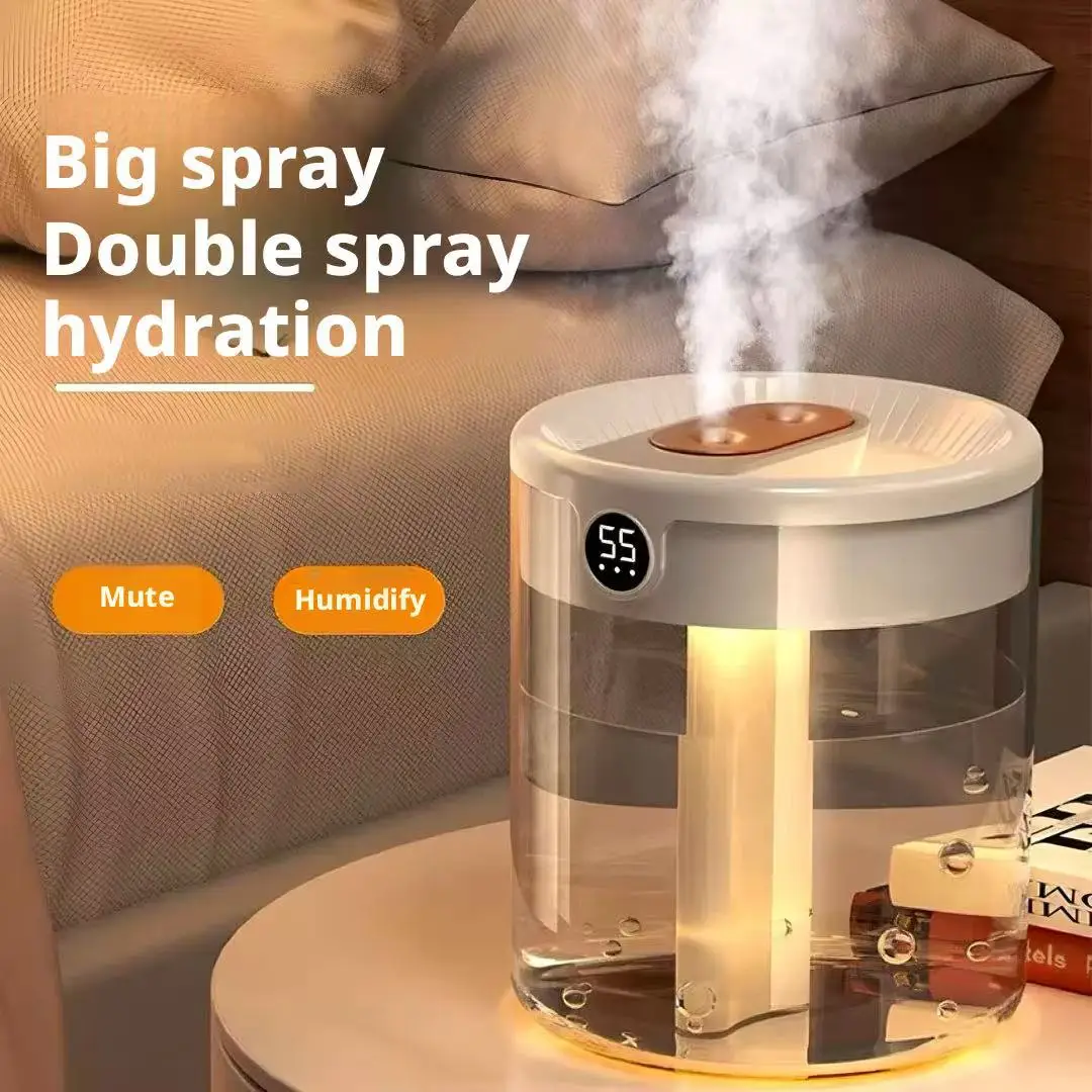 Baby Nursery Humidifier - トリプルスプレー加湿器静かで大きなミスト量大容量寝室リビングルームオフィス家庭用妊娠中の女性赤ちゃんにも安全