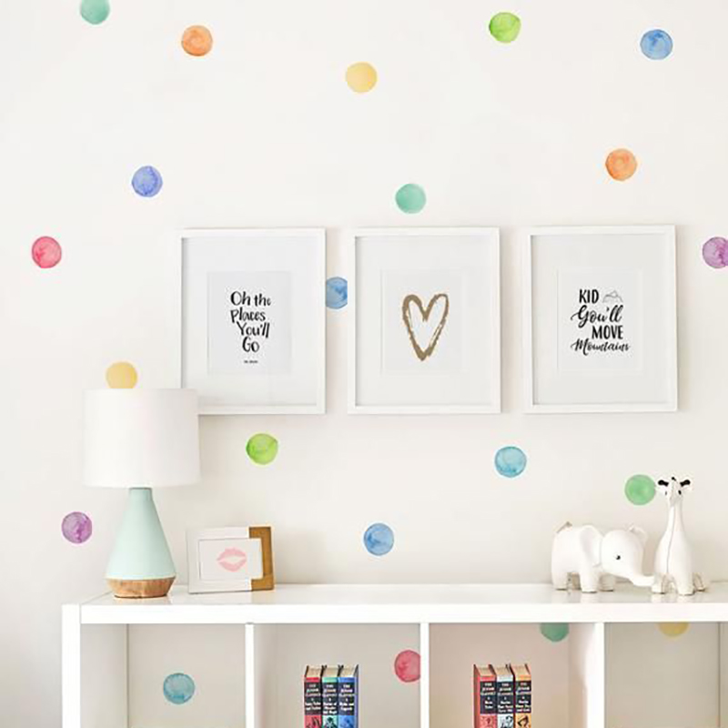 Baby Nursery Furniture Sets - 29 ピース/セット PVC ベビーウォールステッカーカラードットクリエイティブステッカー子供用ビニール保育園部屋の装飾
