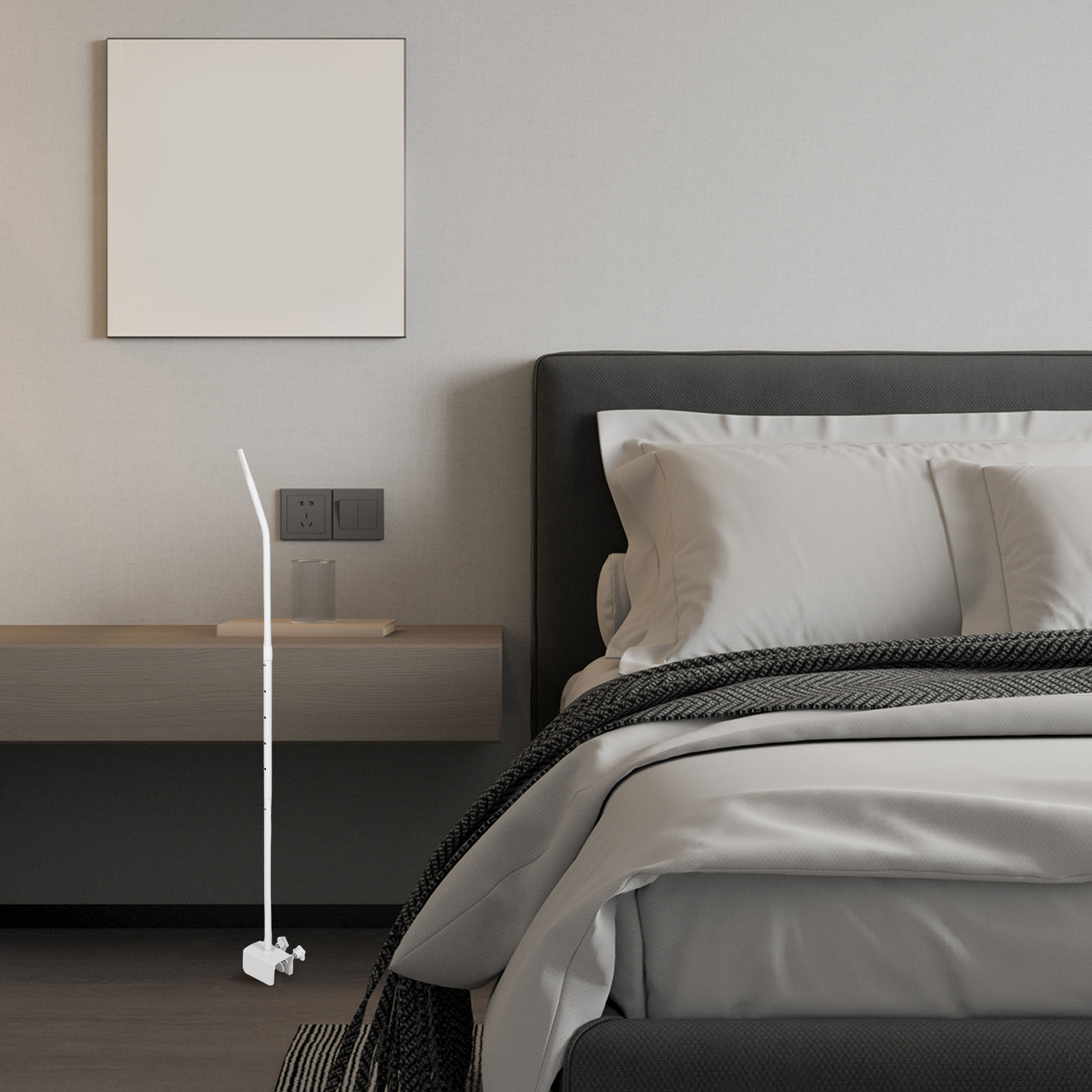 Baby Nursery Bed - 蚊帳スタンド 調節可能なキャノピーホルダー ベビーベッドサポートベース 16チューブ クリップクランプ ナーサリーベビーベッド