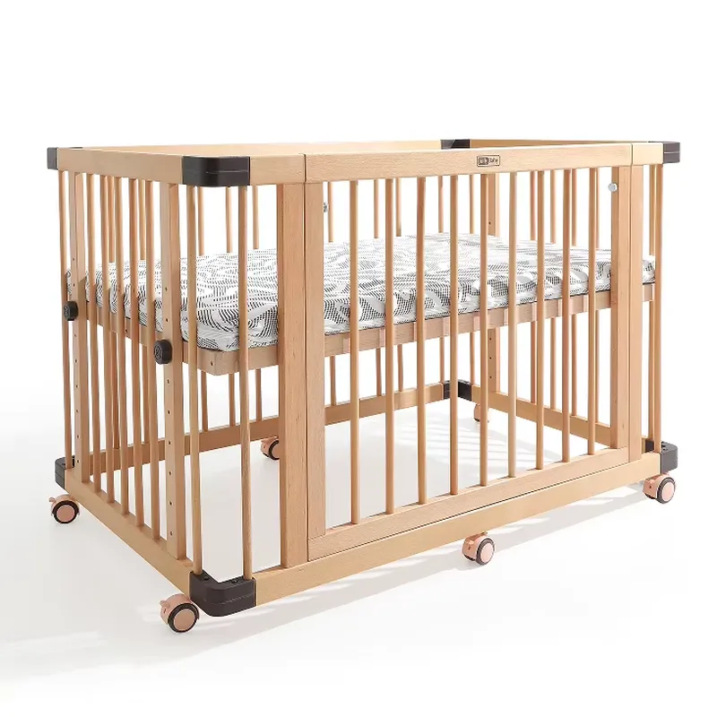 Baby Nursery Furniture Sets - 無垢のブナ材製ベビーベッド 多機能新生児用ベッド 安全な木製子供用ベッド 乳幼児用寝具セット