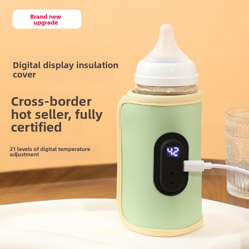 Baby Nursery Hospital - ポータブルデジタルディスプレイ哺乳瓶ウォーマー USB 車旅行看護ミルクヒーター屋外ユニバーサル温度制御アクセサリー
