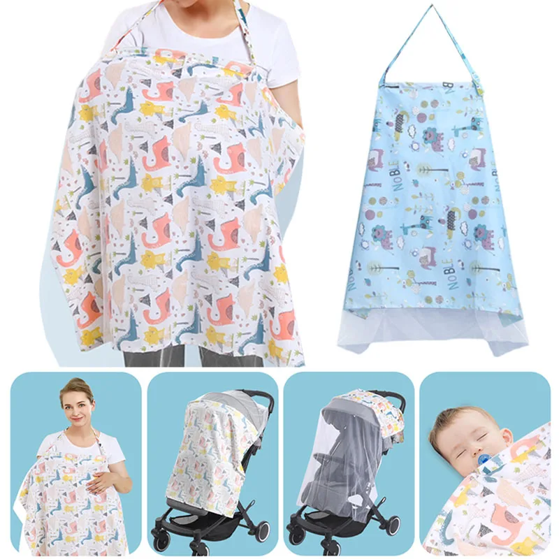 Nursing Cover Breastfeeding - 赤ちゃんの授乳のための綿100% カバー,ママのための母乳育児タオル,ベビーベッドの保護