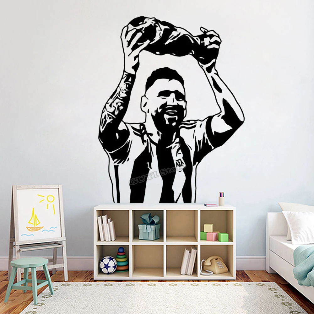 Baby Nursery Wall Decals - メッシ ウォール ステッカー ビニール デカール サッカー