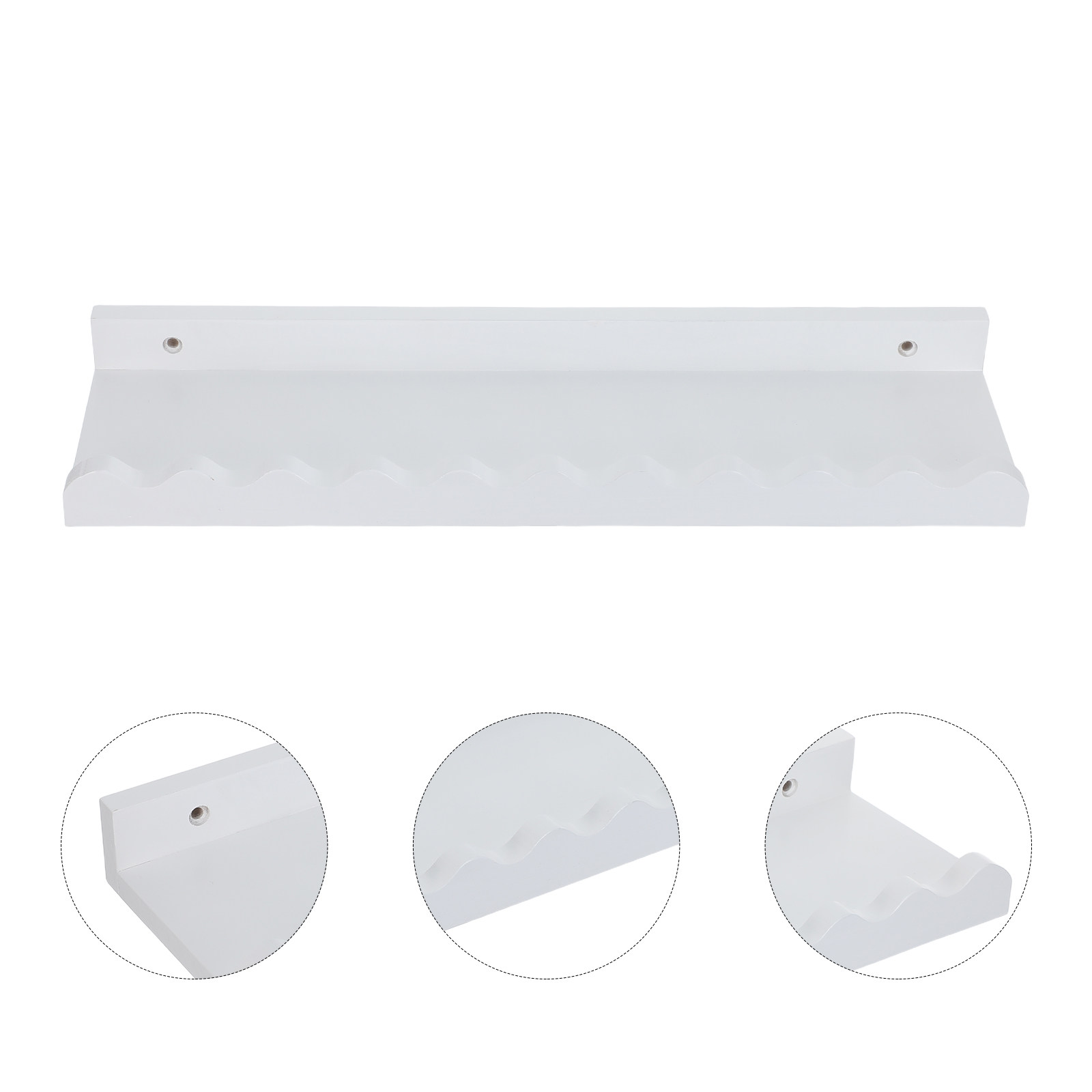 2個セット 天然無垢材の子供部屋用壁掛け棚 スカラップデザイ - Baby Nursery Floating Shelves のレビューと価格