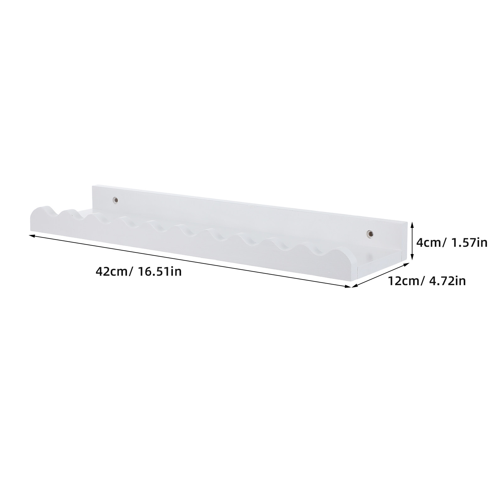 2個セット 天然無垢材の子供部屋用壁掛け棚 スカラップデザイ - Baby Nursery Floating Shelves のレビューと価格
