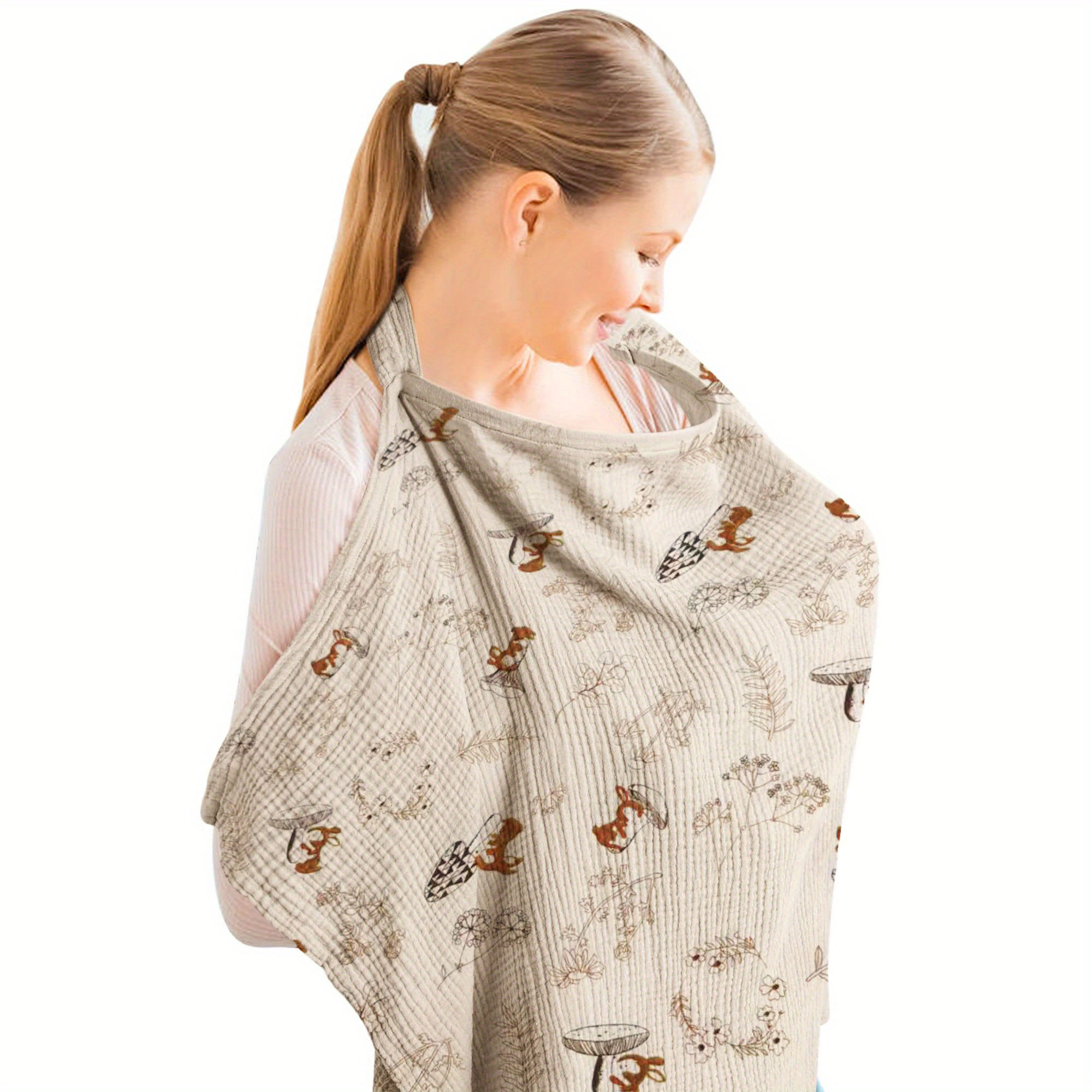 授乳カバー布1枚 - 屋外授乳用ショール、露出防止ガーゼ授乳 - Nursing Cover Breastfeeding のレビューと価格