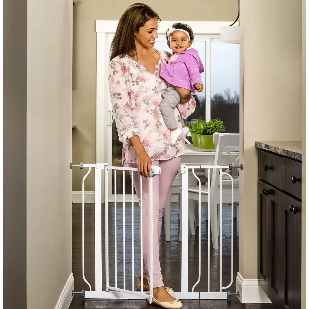 ファッションエクストラワイドベビーゲート、金属製、拡張可能、 - Baby Gate Extra Wide のレビューと価格