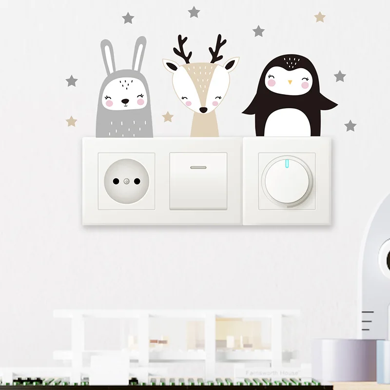 6 ピース/セット自由奔放に生きるカラーかわいい笑顔漫画動物 - Baby Nursery Furniture Sets のレビューと価格
