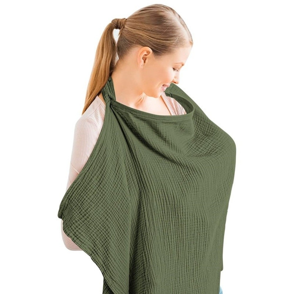 通気性のある授乳カバー コットンモスリン 軽量 授乳スカーフ - Nursing Cover Breastfeeding のレビューと価格