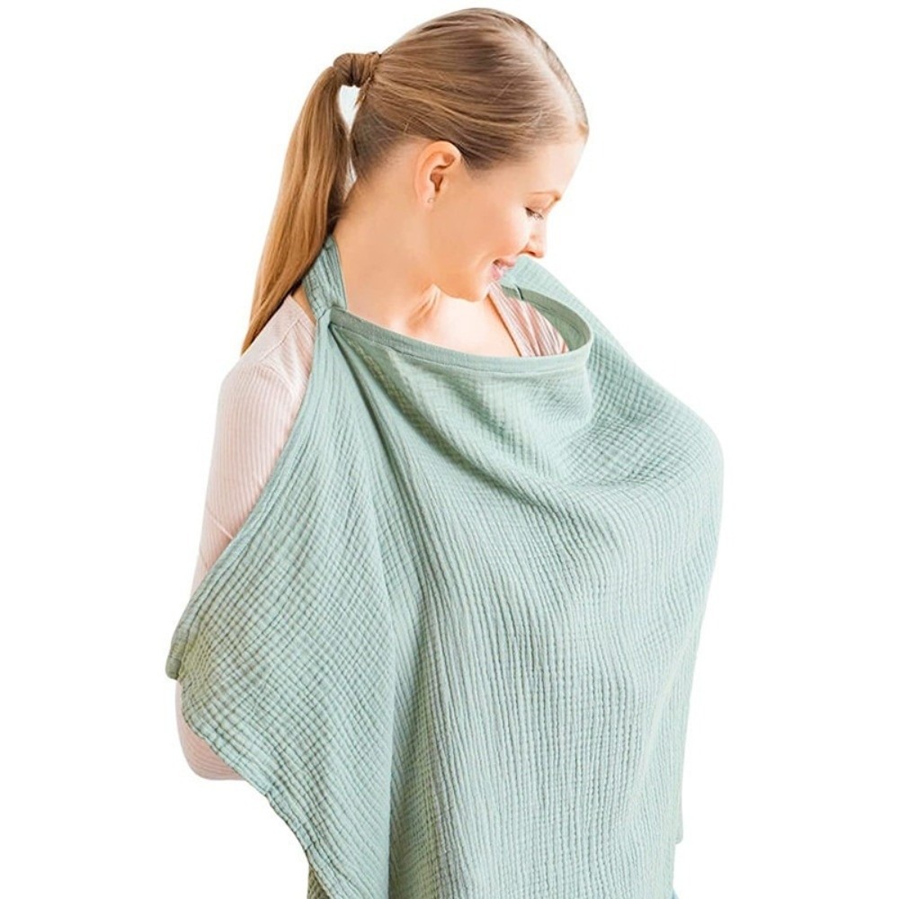 通気性のある授乳カバー コットンモスリン 軽量 授乳スカーフ - Nursing Cover Breastfeeding のレビューと価格