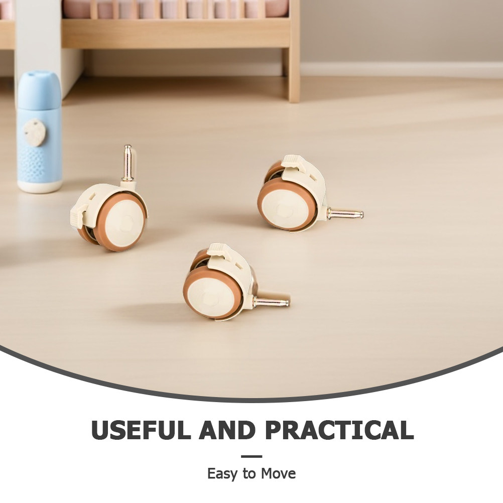 4個入りベビーベッド用ホイール、ゴム製サイレントスイベルキャ - Baby Nursery Furniture Sets のレビューと価格