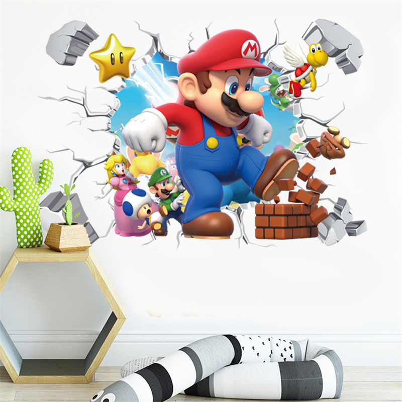 3D漫画アニメゲームキャラクターのウォールステッカー、子供部 - Baby Nursery Wall Decals のレビューと価格