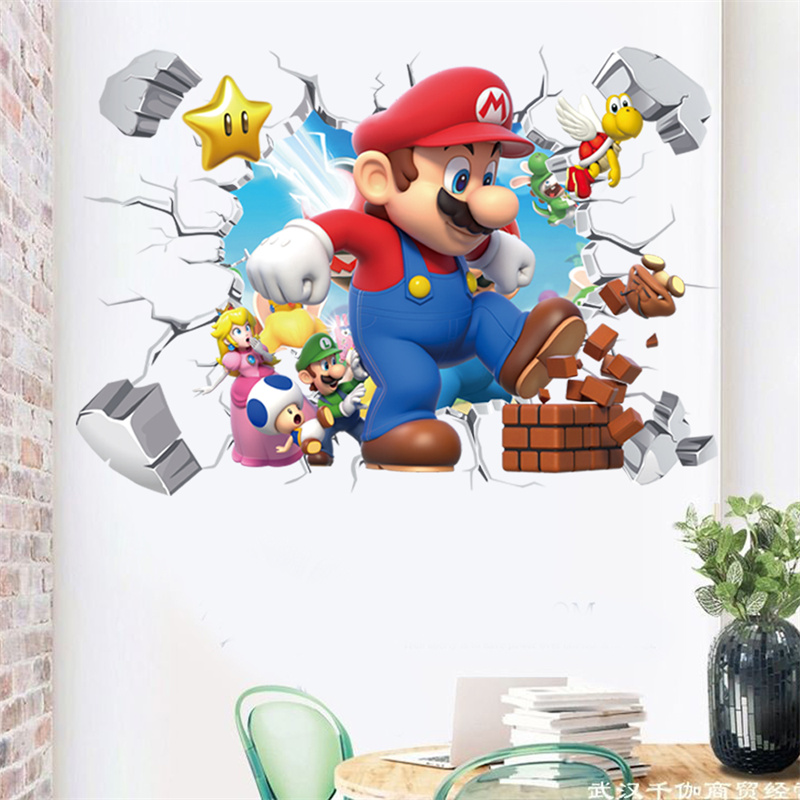 3D漫画アニメゲームキャラクターのウォールステッカー、子供部 - Baby Nursery Wall Decals のレビューと価格