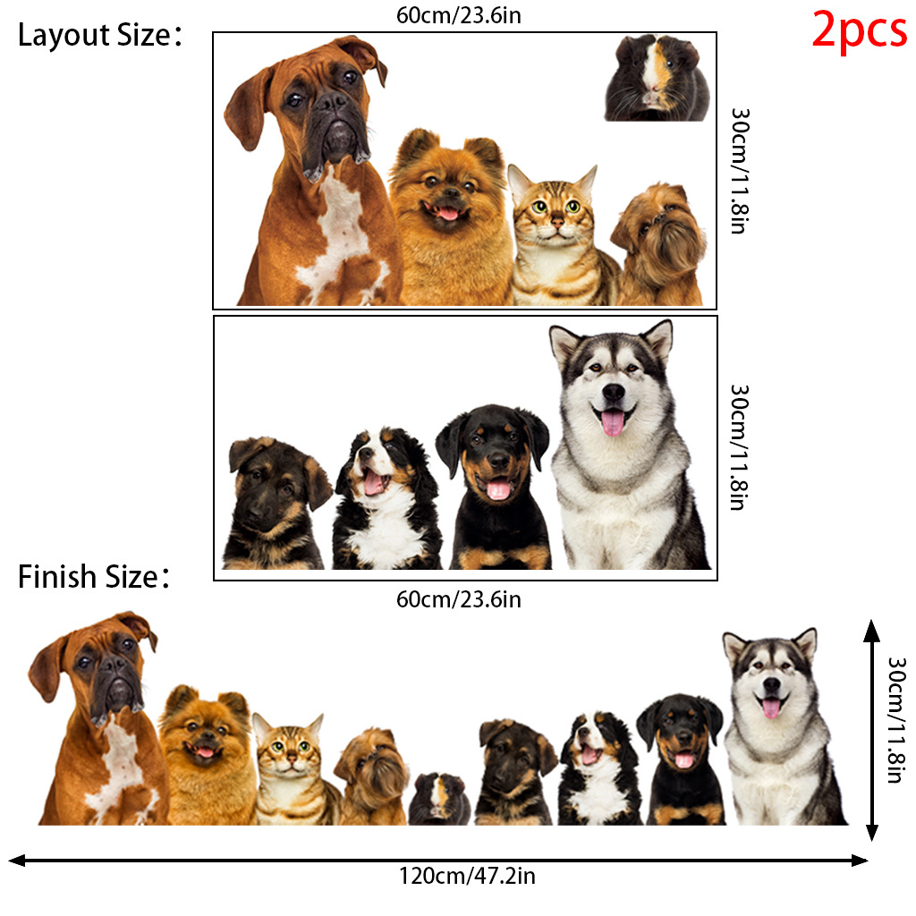 かわいい猫と犬のウォールステッカー,家の装飾,壁紙,楽しい, - Baby Nursery Wall Decals のレビューと価格