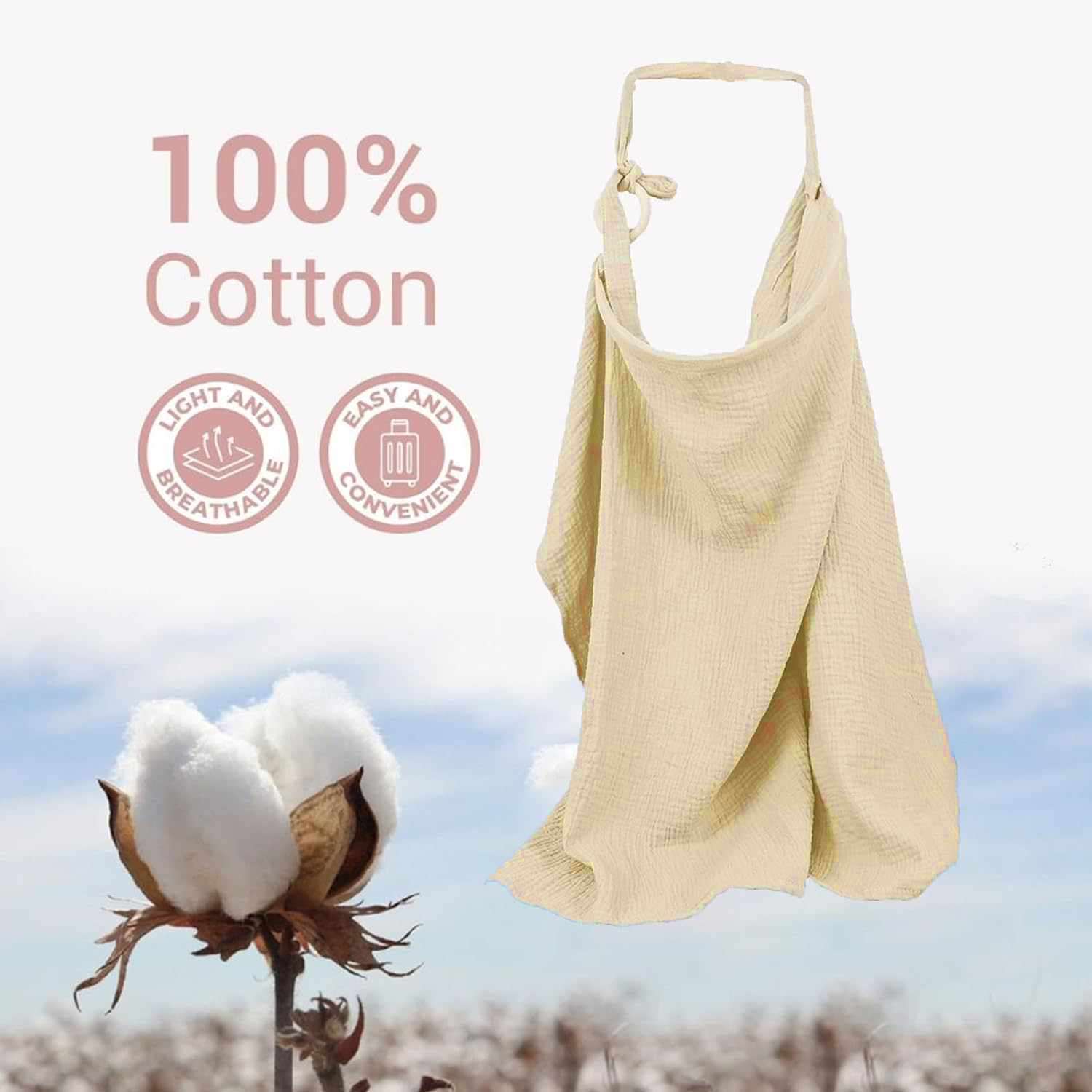 モスリン授乳カバー 赤ちゃん授乳用 通気性のある授乳カバーア - Nursing Cover Breastfeeding のレビューと価格