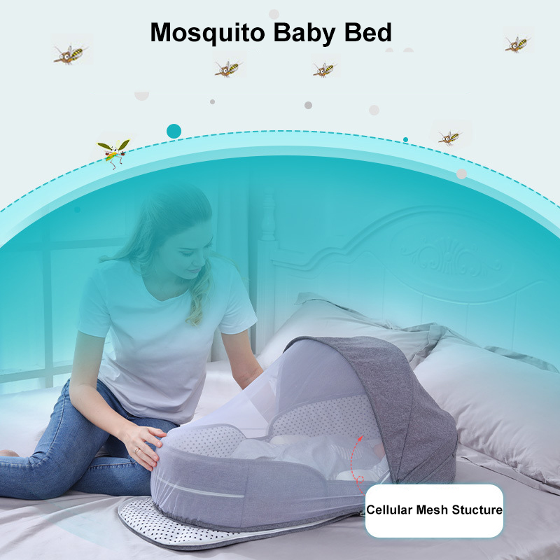 蚊帳ポータブルベビーベッド旅行ベビーベッド新生児用ベビーネス - Baby Nursery Rhymes のレビューと価格