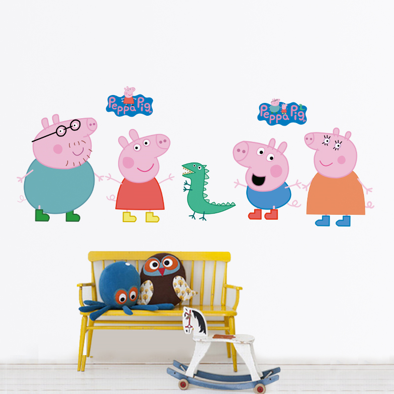 漫画ペッパピッグウォールステッカー子供部屋リビングルーム寝室 - Baby Nursery Wall Decals のレビューと価格