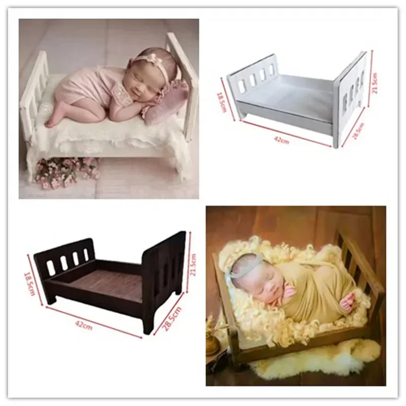 幼児ポーズ用ソファレトロ木製ベッド新生児写真撮影小道具取り外 - Baby Nursery Bed のレビューと価格