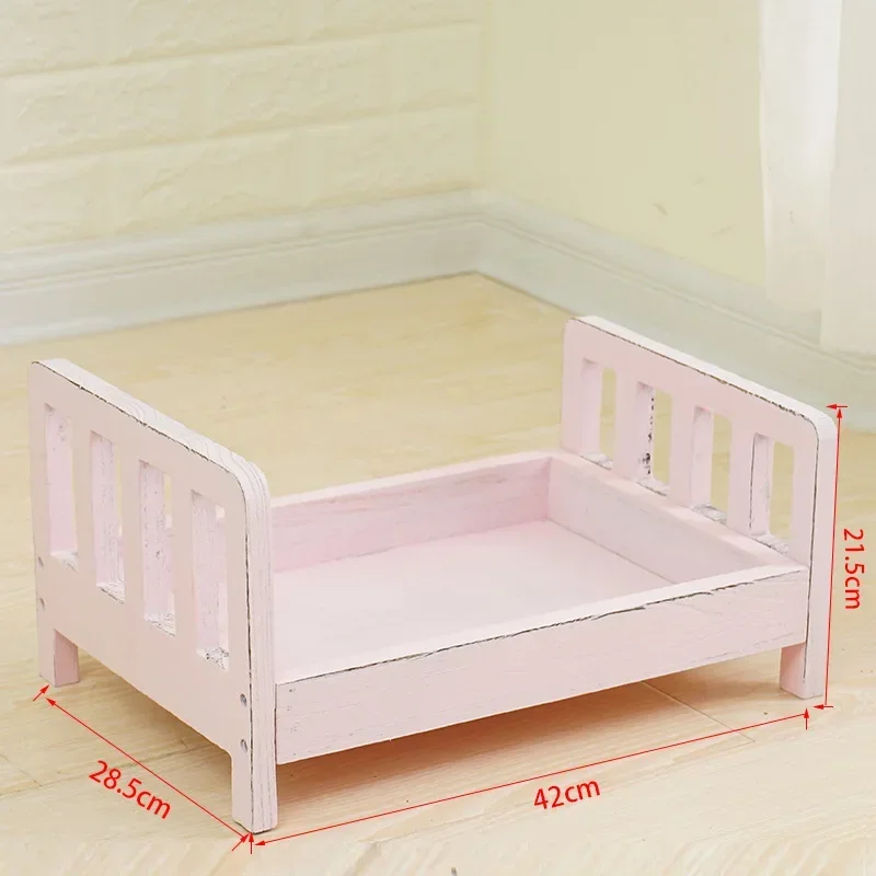 幼児ポーズ用ソファレトロ木製ベッド新生児写真撮影小道具取り外 - Baby Nursery Bed のレビューと価格