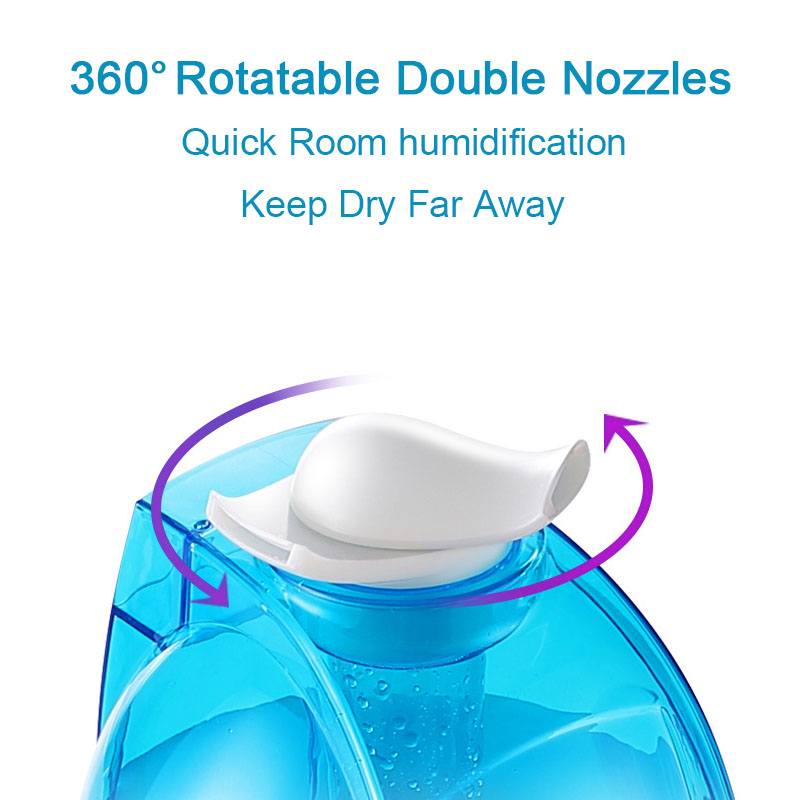 4000 ミリリットル家庭用空気加湿器デュアルノズル 110 - Baby Nursery Humidifier のレビューと価格
