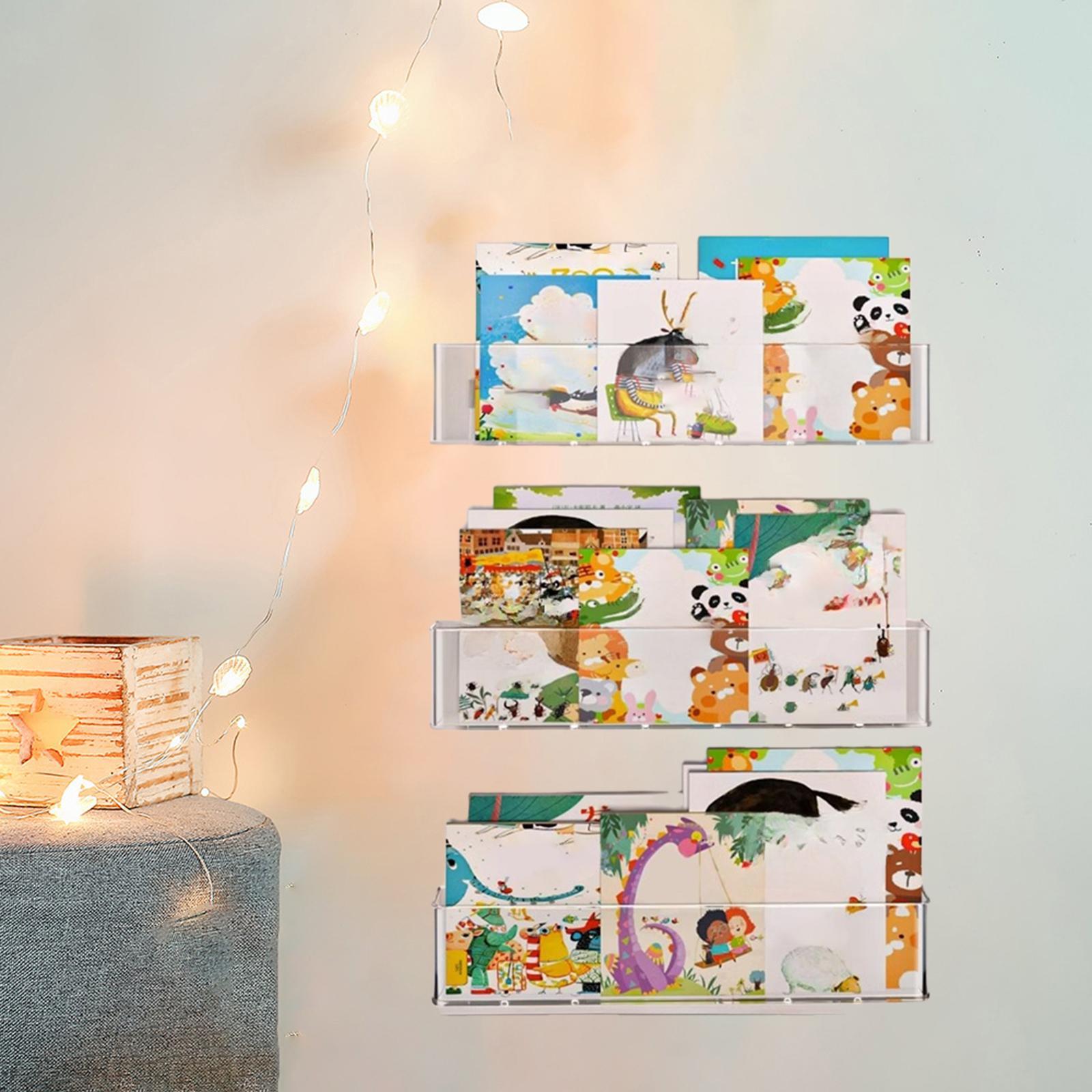 3x フローティング本棚教室子供本棚壁掛け吊り下げ収納棚寝室 - Baby Nursery Floating Shelves のレビューと価格