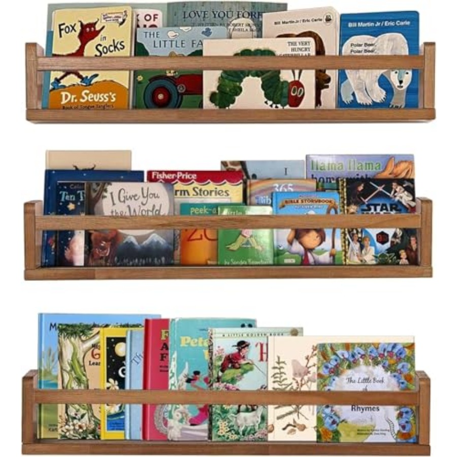 保育園用棚 フローティングブックシェルフオーガナイザー 赤ち - Baby Nursery Floating Shelves のレビューと価格