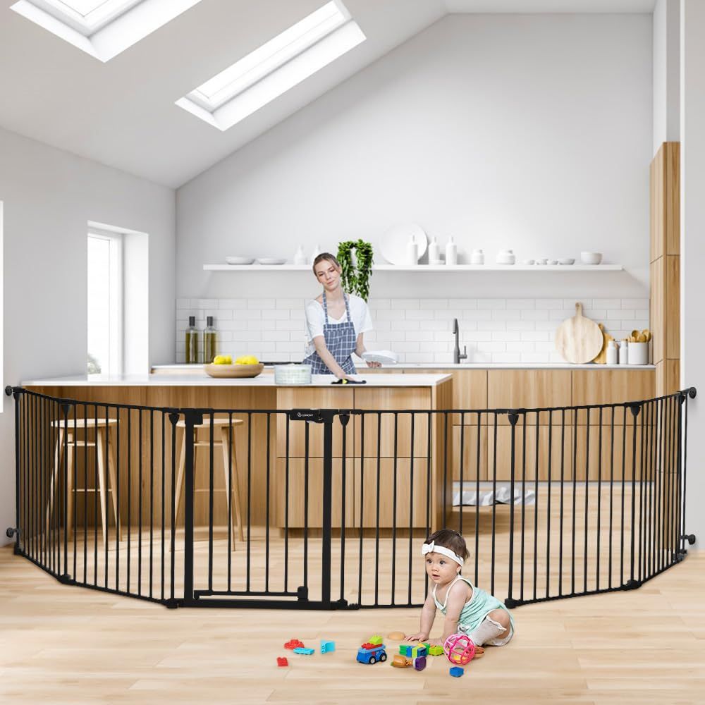 150インチの超ワイドベビーゲート（ドア付き）、犬用ゲート、 - Baby Gate Extra Wide のレビューと価格