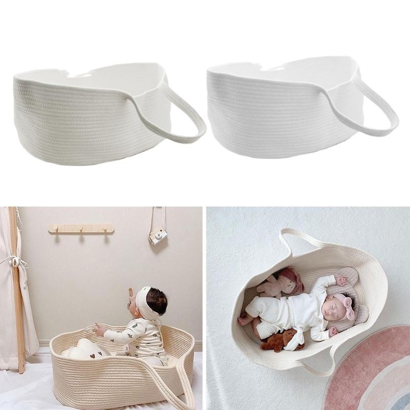 J15U ポータブルベビーモーゼバスケットキャリア綿ロープ織 - Baby Nursery Bed のレビューと価格