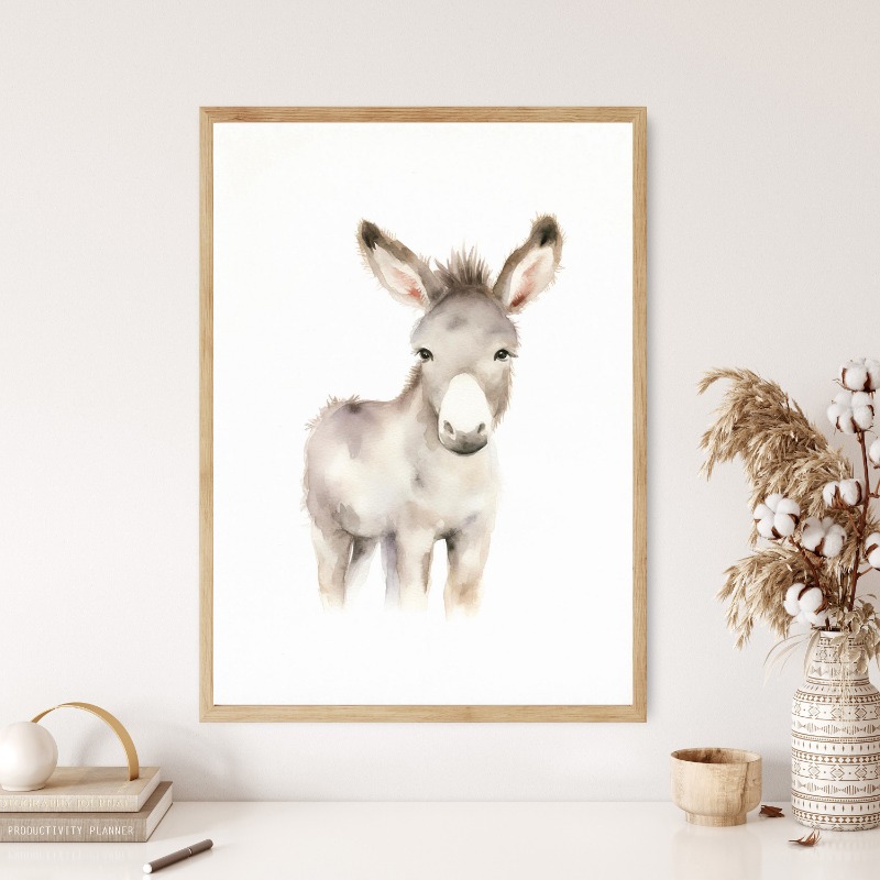 水彩ファーム-動物の写真,壁の芸術,赤ちゃんの馬のプリント - Baby Nursery Animal Pictures のレビューと価格