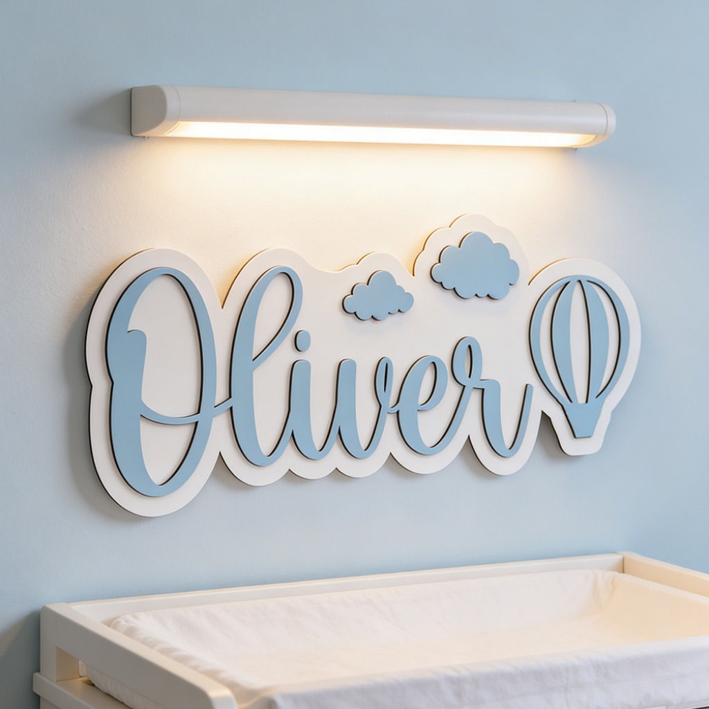 パーソナライズされたカスタム木製名札 |   不規則な形、現 - Baby Nursery Decor Boy のレビューと価格