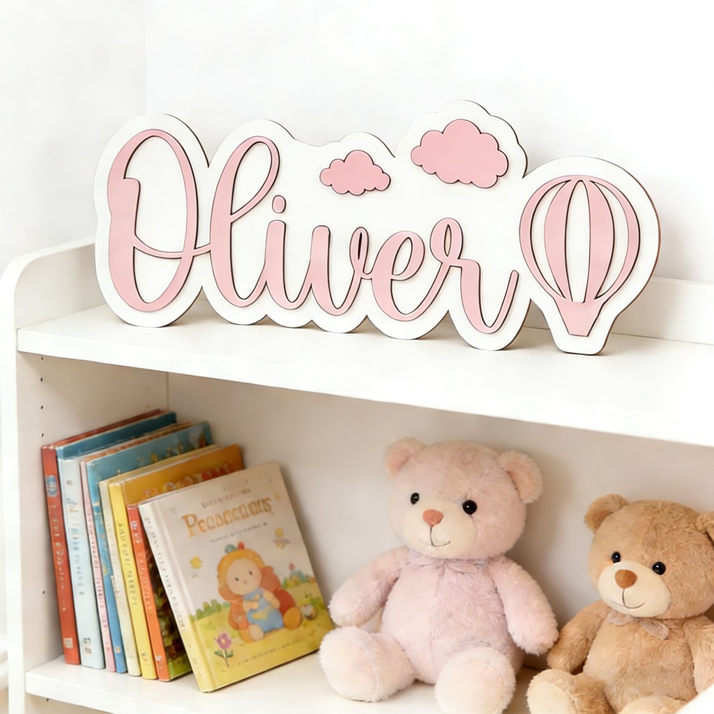 パーソナライズされたカスタム木製名札 |   不規則な形、現 - Baby Nursery Decor Boy のレビューと価格