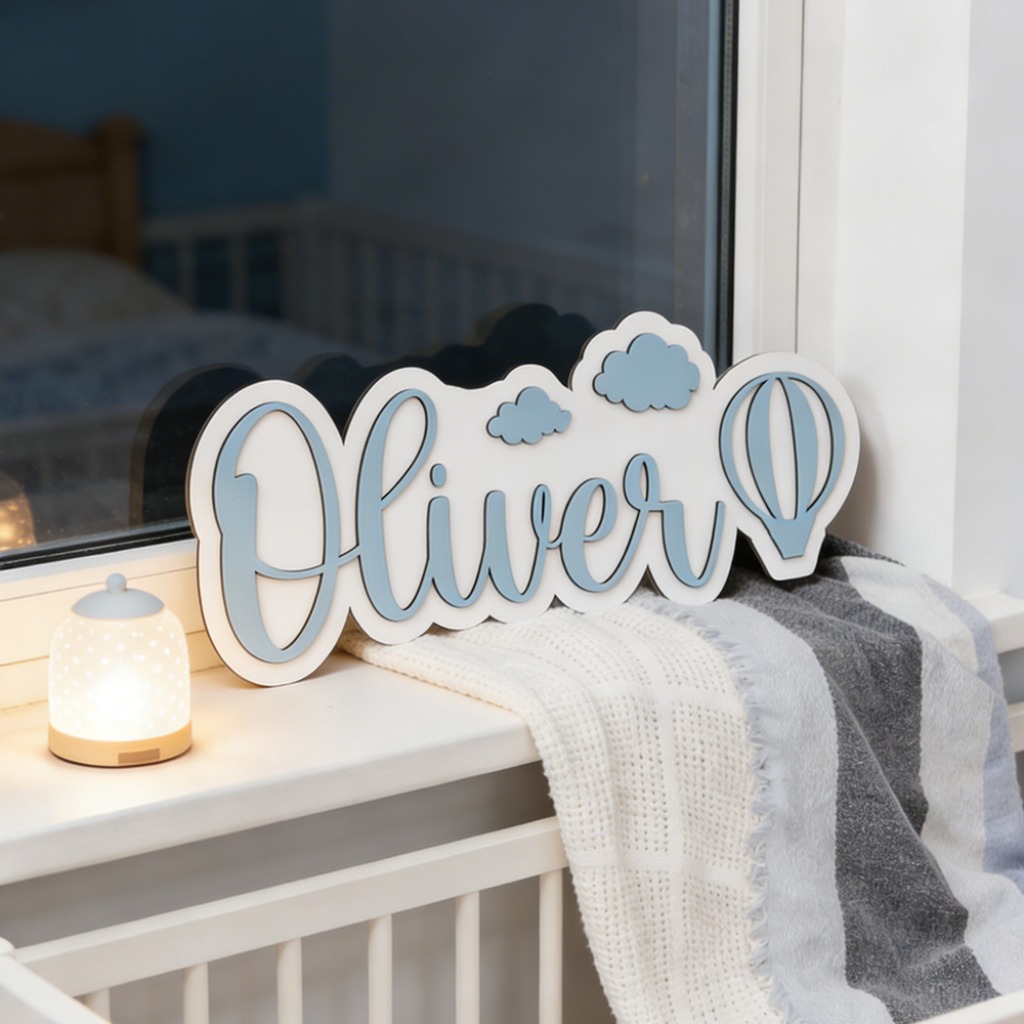 パーソナライズされたカスタム木製名札 |   不規則な形、現 - Baby Nursery Decor Boy のレビューと価格