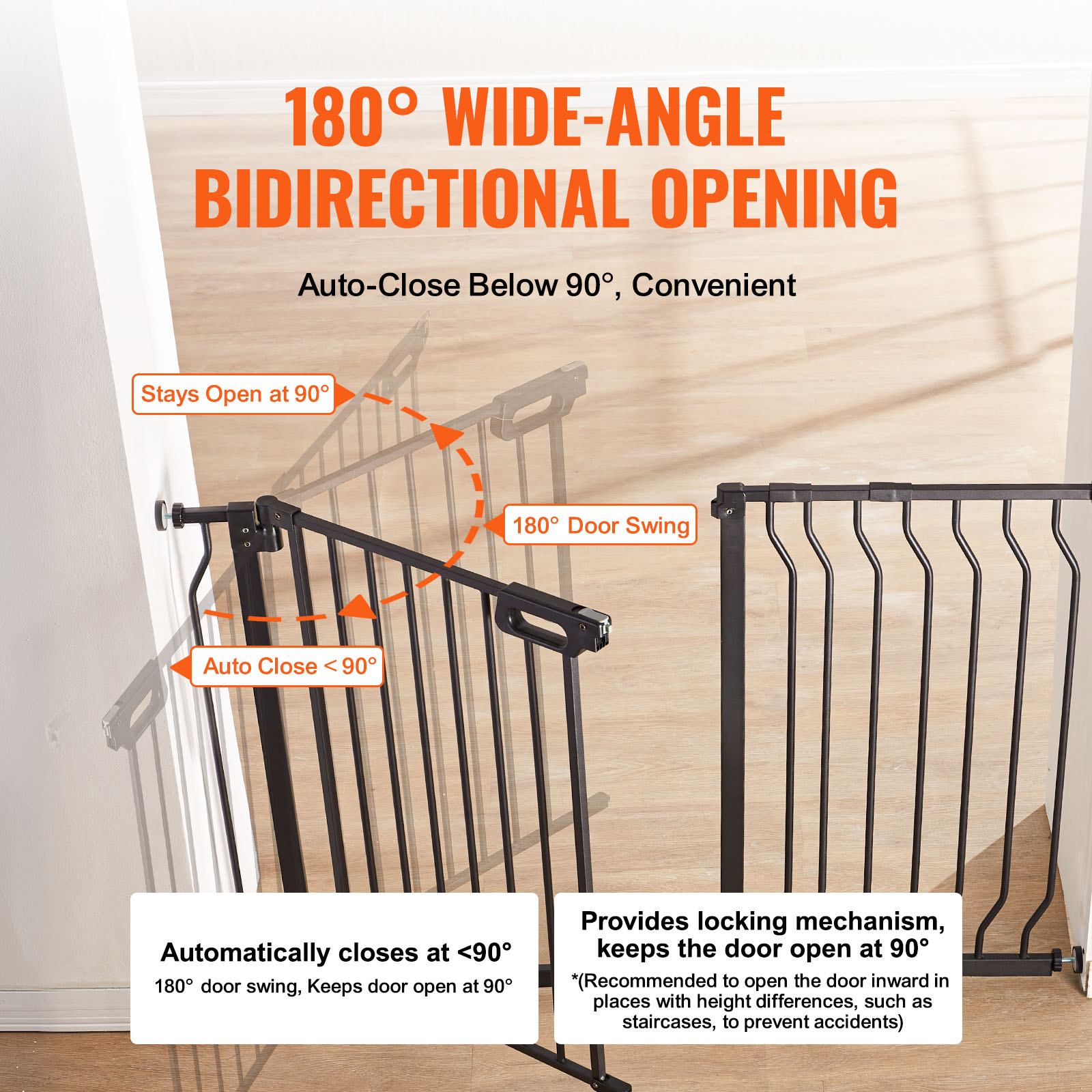 ベビーゲート、29.5インチ～46.4インチの幅広、高さ30 - Baby Gate Extra Wide のレビューと価格