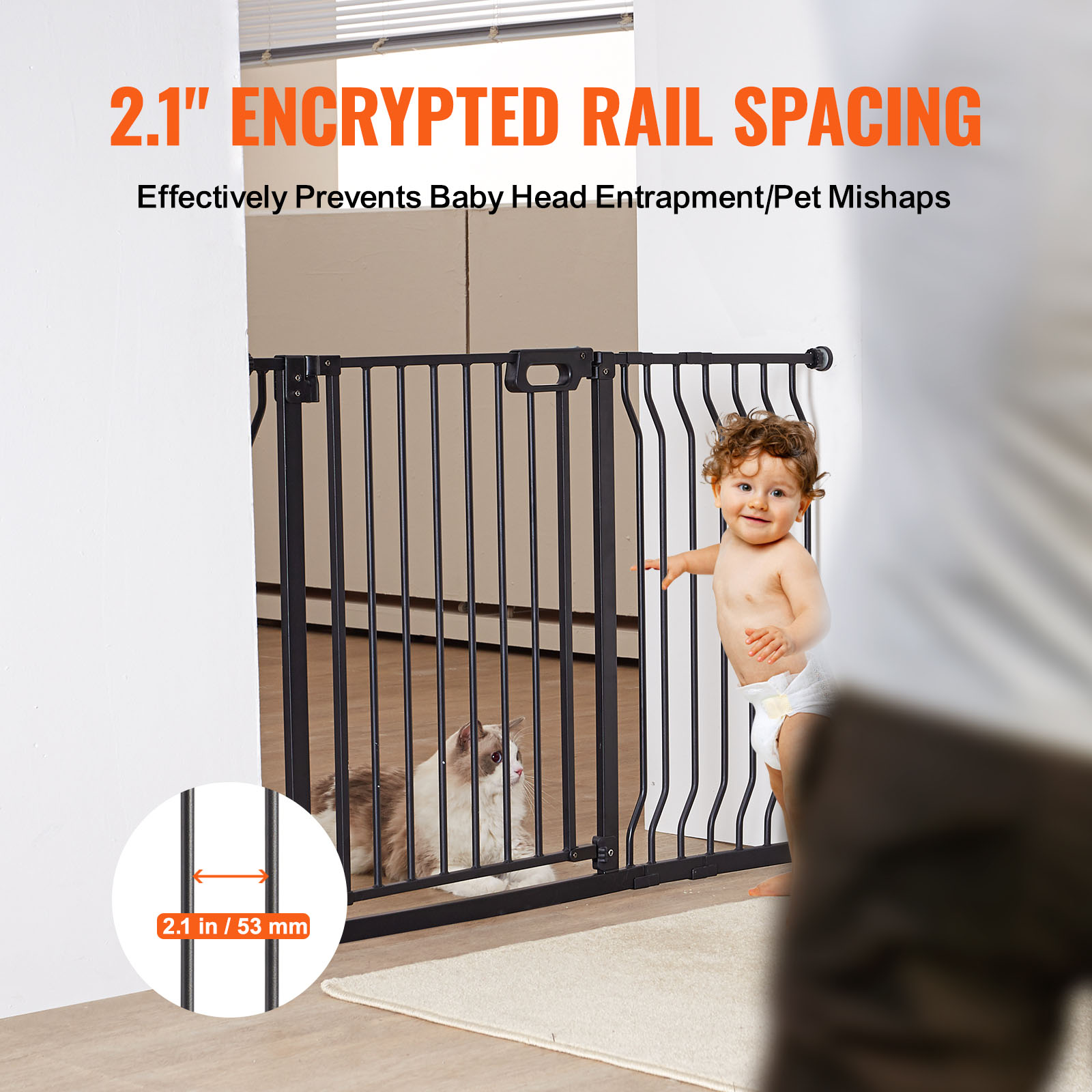 ベビーゲート、29.5インチ～46.4インチの幅広、高さ30 - Baby Gate Extra Wide のレビューと価格