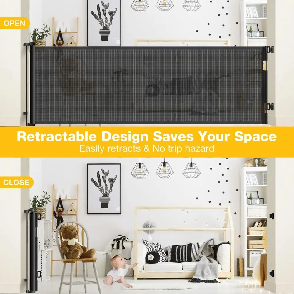 伸縮式エクストラワイド118インチベビーゲート（大きな開口部 - Baby Gate Extra Wide のレビューと価格