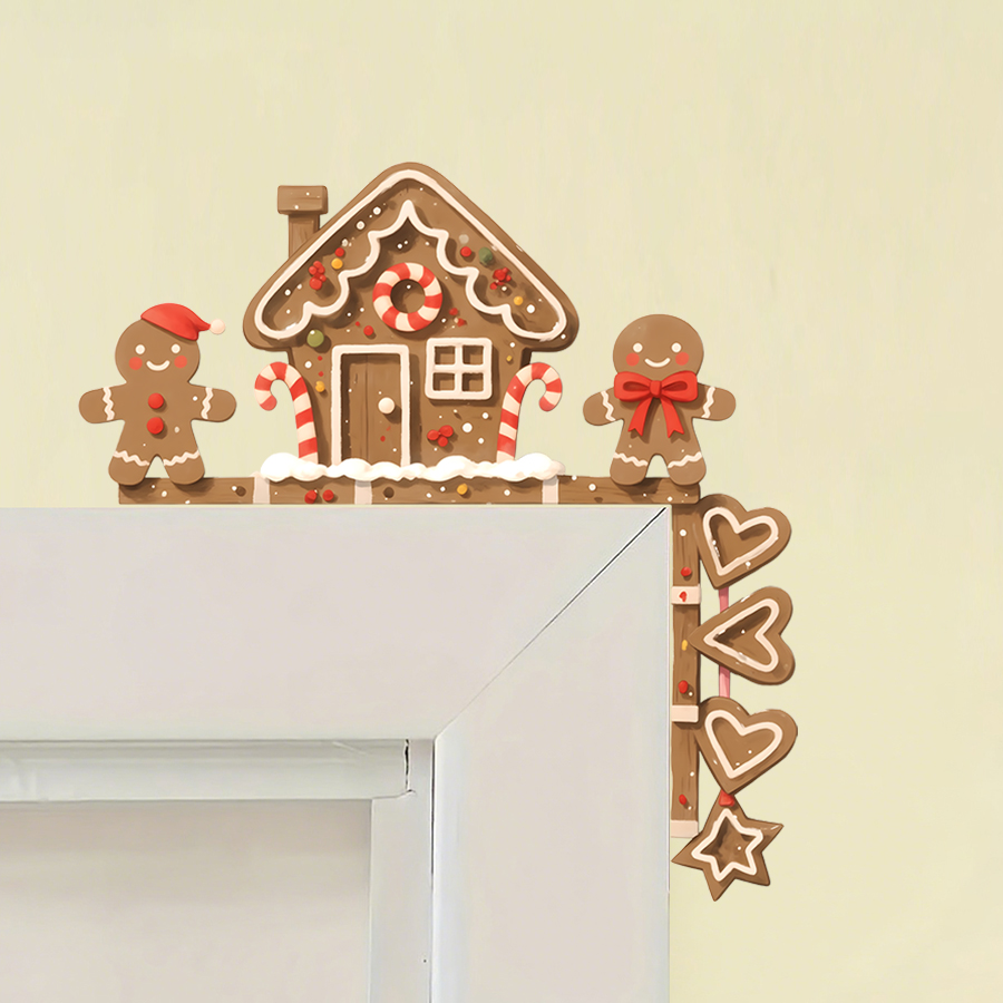 ジンジャーブレッドハウス & 男クリスマスウォールステッカー - Baby Nursery Wall Decals のレビューと価格