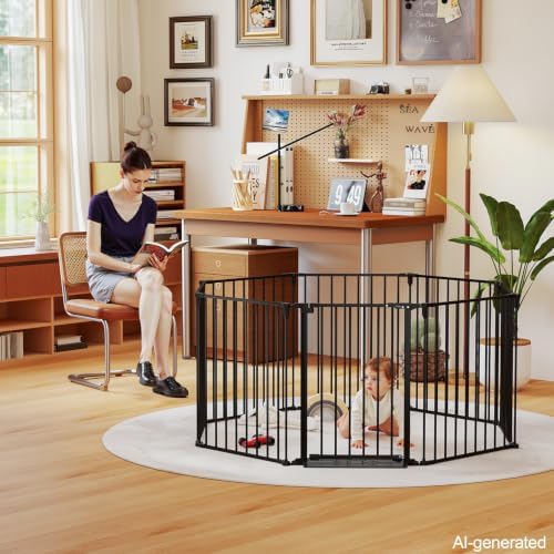 190インチの超ワイドベビーゲートプレイヤード、調節可能なベ - Baby Gate Extra Wide のレビューと価格