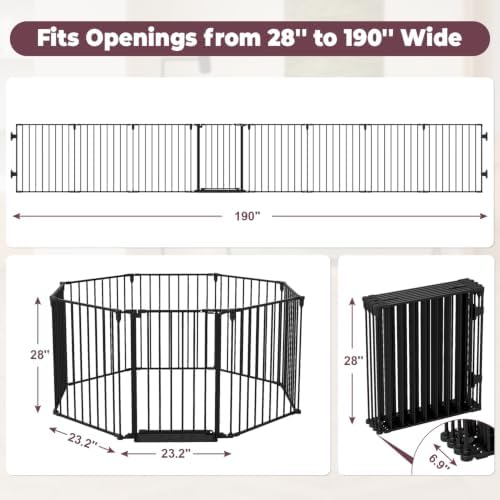 190インチの超ワイドベビーゲートプレイヤード、調節可能なベ - Baby Gate Extra Wide のレビューと価格