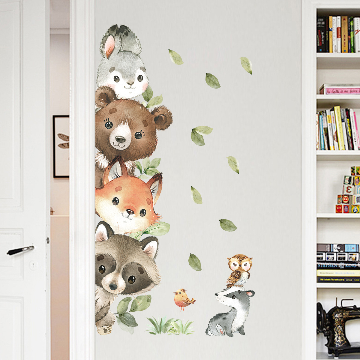 森の動物テーマ クマ 鹿 ウサギ 子供用ウォールステッカー  - Baby Nursery Forest Theme のレビューと価格