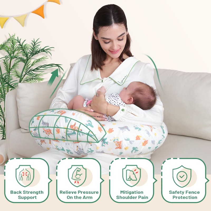 アニマルプリントカバー付き授乳枕 - 取り外し可能で洗える、 - Nursing Cover Breastfeeding のレビューと価格