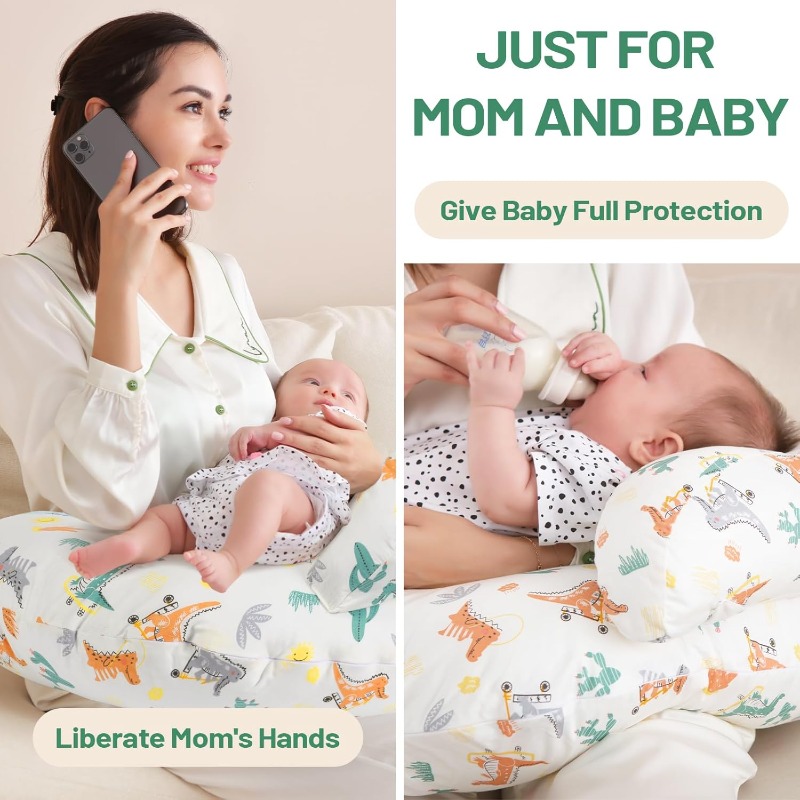 アニマルプリントカバー付き授乳枕 - 取り外し可能で洗える、 - Nursing Cover Breastfeeding のレビューと価格