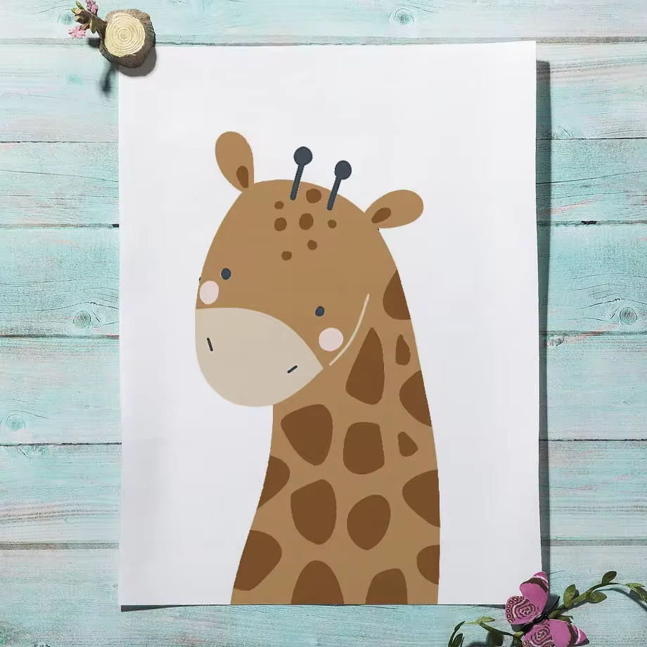 自由奔放に生きる保育園の壁画,北欧のポスター,壁の写真,赤ち - Baby Nursery Animal Pictures のレビューと価格