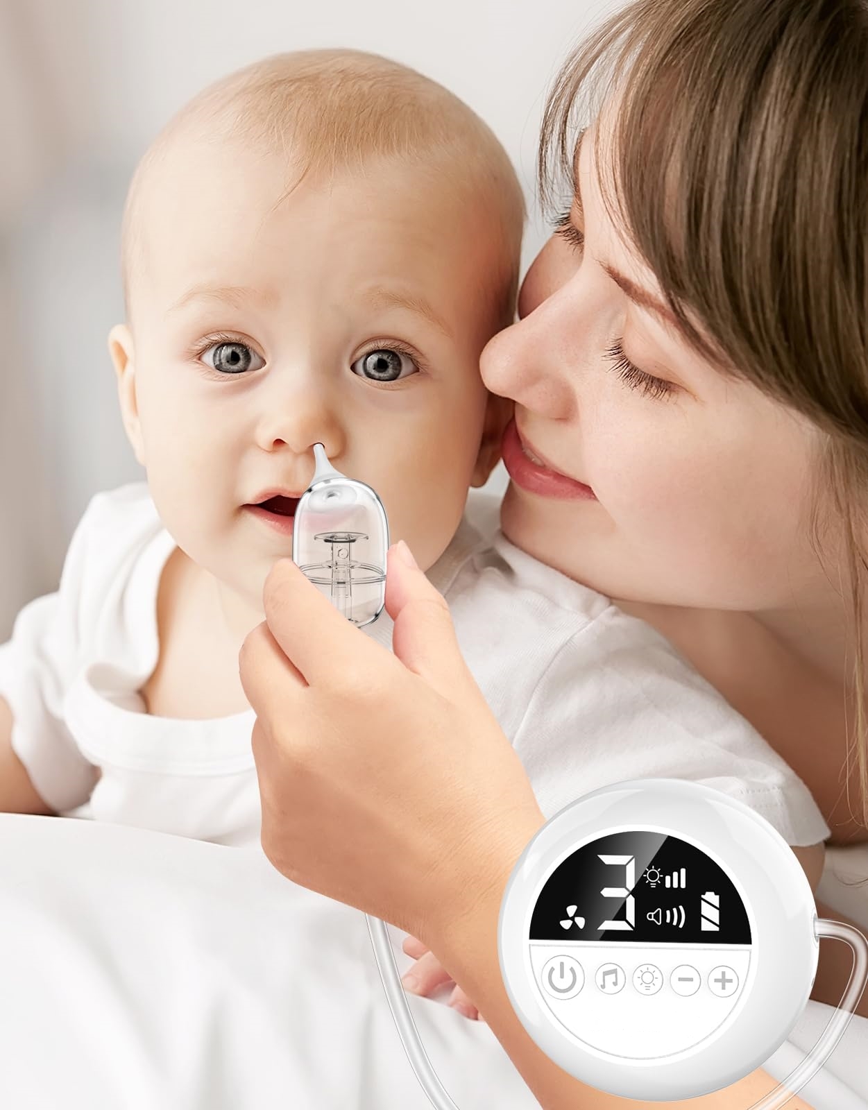 赤ちゃん用鼻吸い器、病院グレードの鼻水吸引器、9段階の吸引力 - Baby Nursery Rhymes のレビューと価格