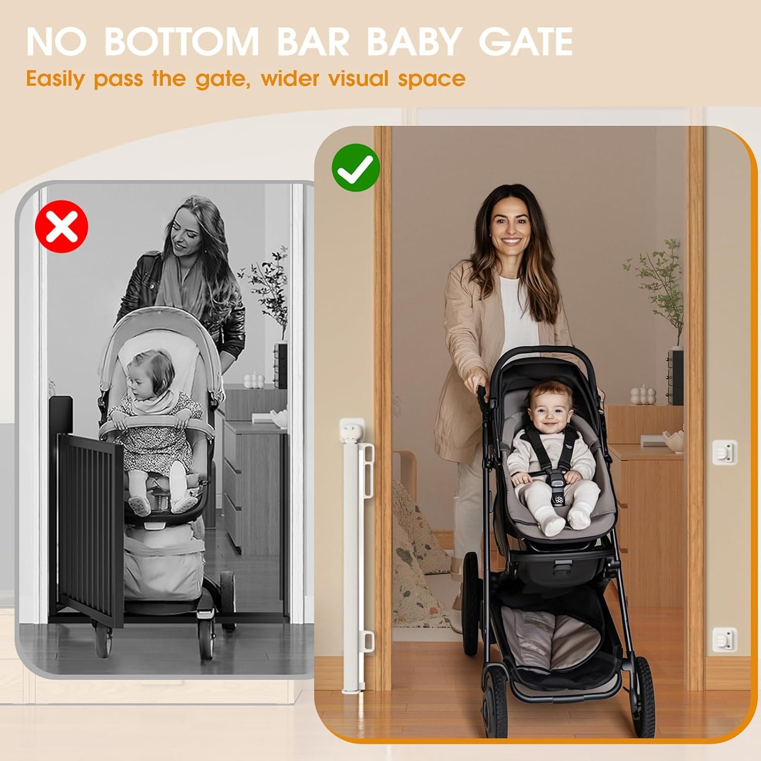 伸縮式ベビーゲート、超ワイド、広い開口部用メッシュロングドッ - Baby Gate Extra Wide のレビューと価格