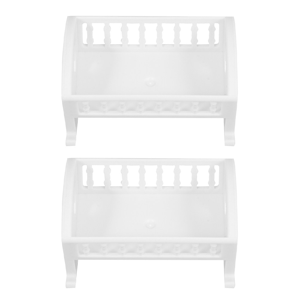 2個セット ミニチュアベビーベッド ドールハウス用家具セット - Baby Nursery Furniture Sets のレビューと価格