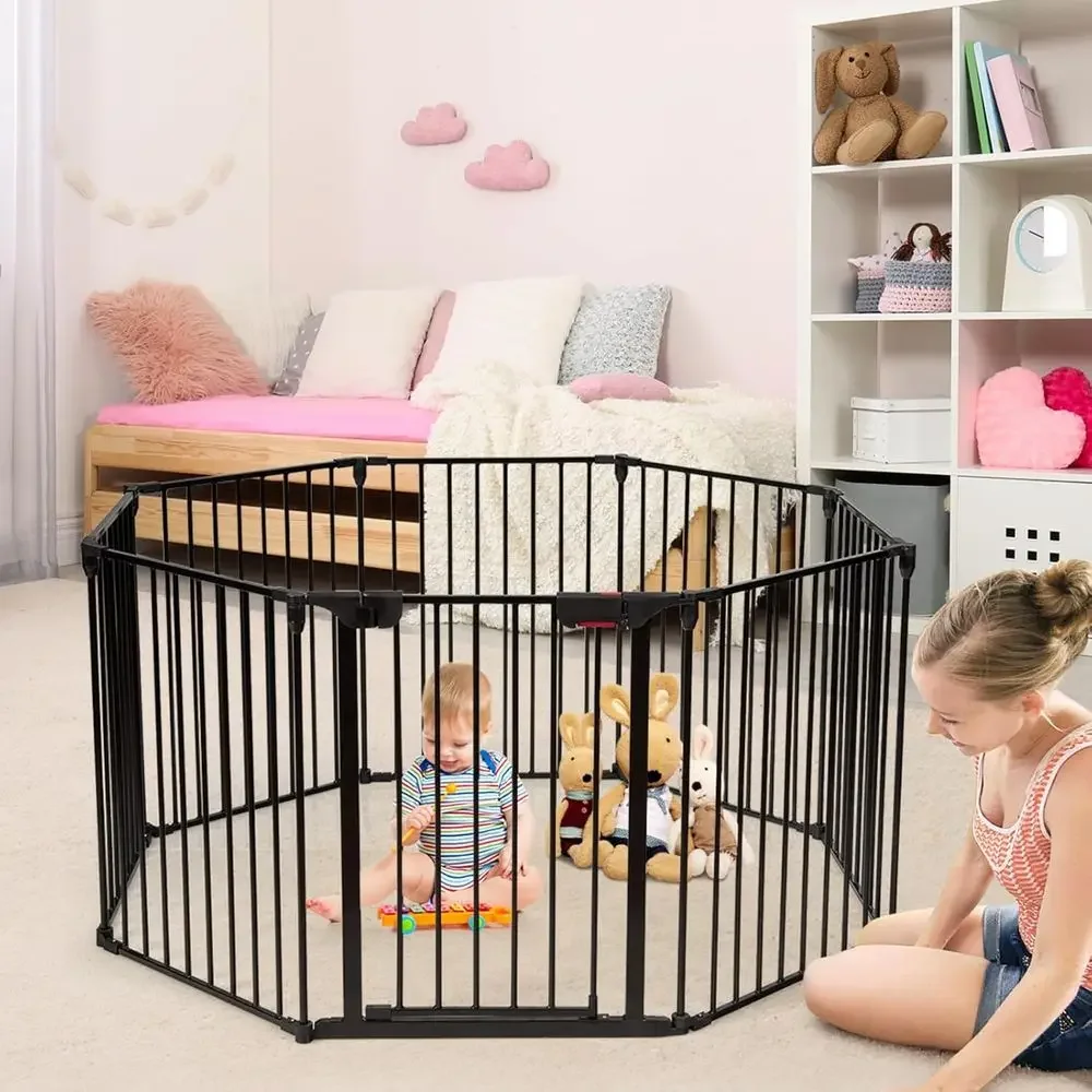 8パネル調節可能なエクストラワイドベビー＆ペットゲート、複数 - Baby Gate Extra Wide のレビューと価格