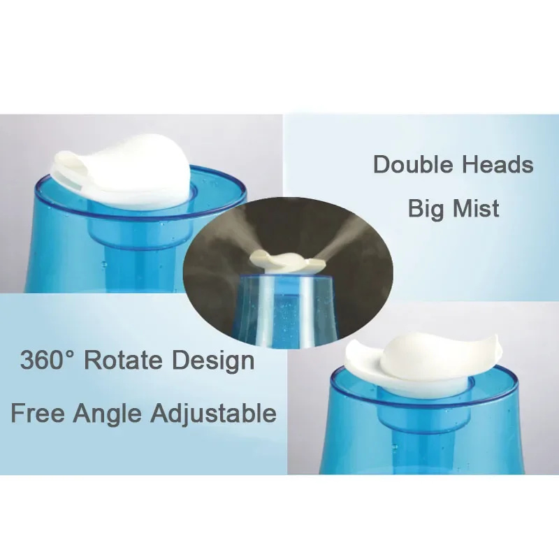 3000 ミリリットル超音波空気加湿器ダブル噴霧器ホームオフ - Baby Nursery Humidifier のレビューと価格