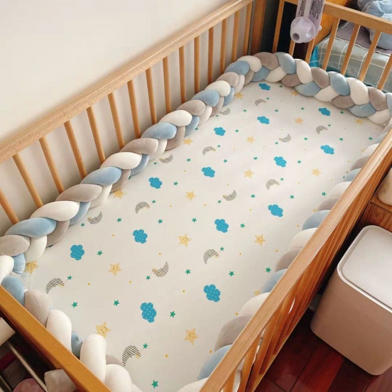 1.5 メートルベビーバンパーベッド編組ノット枕クッションバ - Baby Nursery Rhymes のレビューと価格